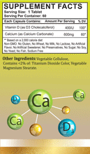 Load image into Gallery viewer, Biobolics® Calcium Carbonate 600 mg + Vit D 400 IU