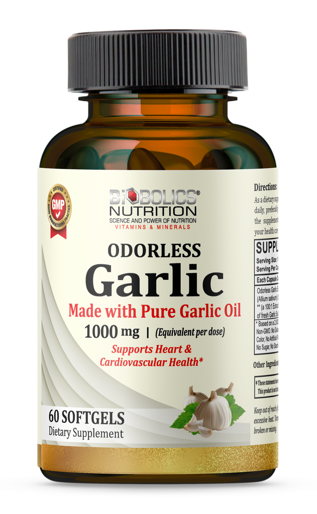 Biobolics® Odorless Garlic 1000 mg