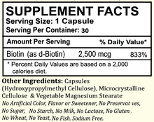 Load image into Gallery viewer, Biobolics® Biotin 2500 mcg
